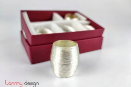 Set of 6 silver plated napkin rings